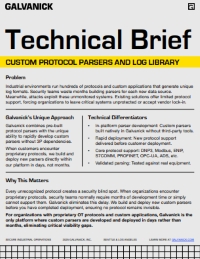 Technical Brief - Custom Protocol Parsers and Log Library-Galvanick